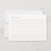 Carte Boho minimal, Terracotta, Fête des mariées Recette (Dos)