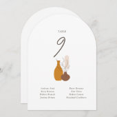 Carte Boho Minimalist Vases Mariage (Devant / Derrière)