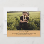 Carte Boho moderne Yellow Photos Mariage Enregistrer la  (Dos)