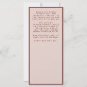 Carte Boho Mother's Day Card (rouille/pêche) (Dos)