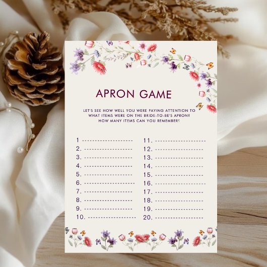Carte Boho New Chapter Begins Apron Bridal Shower Game