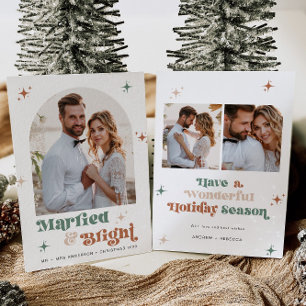 Carte Boho Newlysée Christmas Card Photo Couple Ca