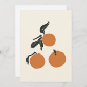 Carte Boho Orange Fruit Tropical Summer Print (Devant / Derrière)
