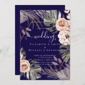 Carte BOHO PAMPAS GRASS Mariage TROPICAL (Devant / Derrière)