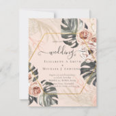 Carte BOHO PAMPAS GRASS Mariage TROPICAL (Devant)