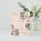 Carte BOHO PAMPAS GRASS Mariage TROPICAL (Debout devant)