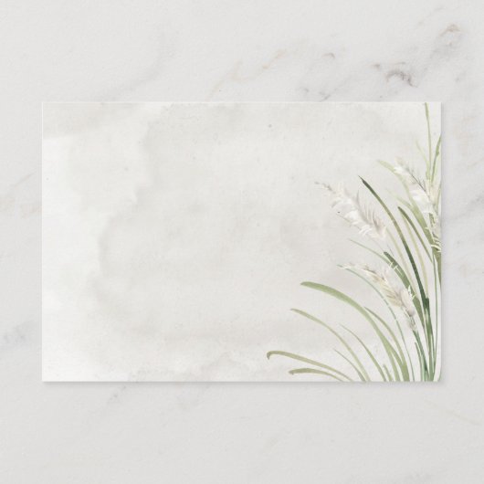 Carte Boho Pampas Grass Minimal Moderne Détails (Dos)