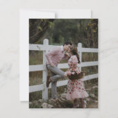 Carte BOHO PHOTO SAVE DATES - Pampas Grass Bourgogne (Dos)