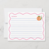 Carte Boho Pink Doodle Citrus Fête des mariées Rec (Dos)