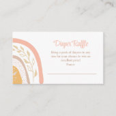 Carte Boho PInk Rainbow Diaper Raffle Enclôture (Devant)