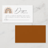 Carte Boho Rainbow Diaper Raffin Enceinte (Devant / Derrière)