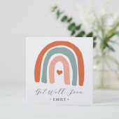 Carte Boho Rainbow Get Well Bientôt (Debout devant)