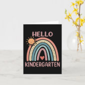 Carte Boho Rainbow Heart For Teachers Women Hello Kinder (Fleur jaune)