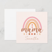 Carte Boho Rainbow Mama avec phases de lune (Devant / Derrière)