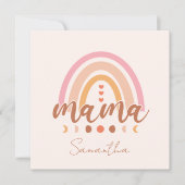 Carte Boho Rainbow Mama avec phases de lune (Devant)