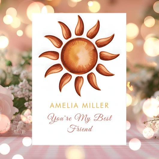 Carte Boho Rainbow Party