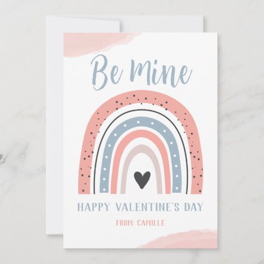 Carte Boho Rainbow Valentines (Devant)