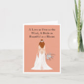 Carte Boho Red Hair Bride Fête des mariées Félicitations (Devant)