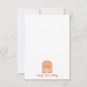 Carte Boho Retro Sunrise Flat Note (Devant)