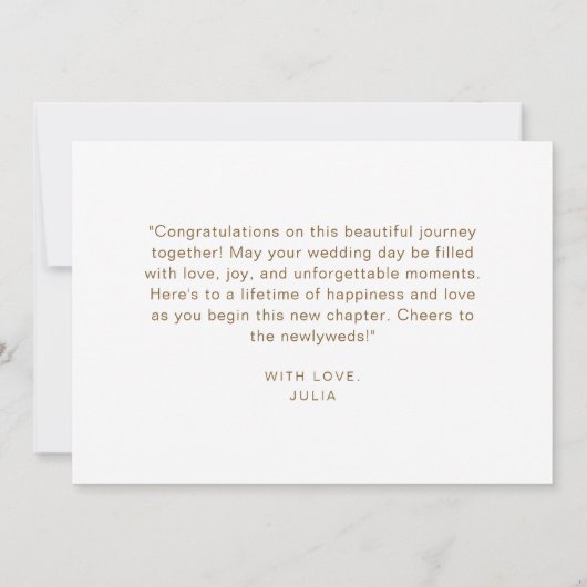 Carte Boho rose pâle Floral moderne Jour de mariage heur (Dos)