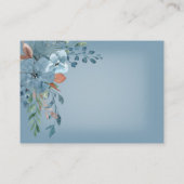 Carte Boho Rust & Blue Floral Mariage Détails (Dos)