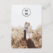 Carte Boho Rustique Faire-part de mariage (Dos)