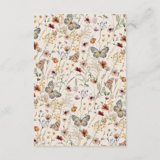 Carte Boho Rustique Fleur sauvage (Dos)