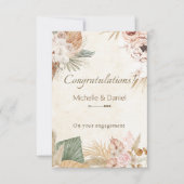 Carte Boho Sage Green Botanical Fiançailles Card (Devant)