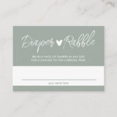 Carte Boho Sage Green Diaper Raffin Enceinte (Devant)