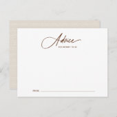 Carte Boho Script Baby shower Conseils (Devant / Derrière)