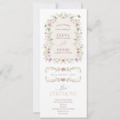 Carte Boho Spring Fleur sauvage Fairytale Wedding Progra (Devant)