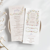 Carte Boho Spring Fleur sauvage Fairytale Wedding Progra