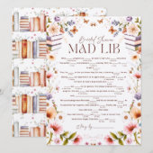 Carte Boho Storybook Floral Mad Libs Fête des mariées Je (Devant / Derrière)