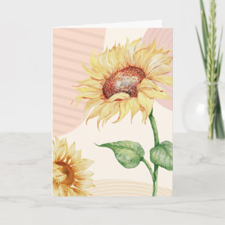 Carte Boho sunflower Birthmother's Day Card