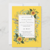 Carte Boho Sunflower Sage Mariage de verdure (Devant)