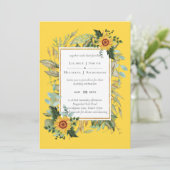 Carte Boho Sunflower Sage Mariage de verdure (Debout devant)