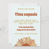 Carte Boho Sunshine Retro Temps Capsule Baby shower Jeu (Devant)
