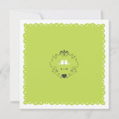 Carte Boho Swirls, Curls, une bannière & Lovebirds Maria (Dos)