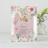 Carte BOHO Tea Party Fête des mariées Pampas Grass (Debout devant)