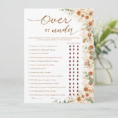 Carte Boho Terracotta au-dessus ou en dessous du jeu de (Debout devant)