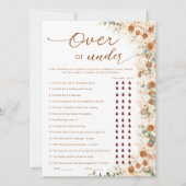 Carte Boho Terracotta au-dessus ou en dessous du jeu de (Devant)