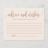 Carte Boho Terracotta Calligraphie Conseils et sou (Devant)