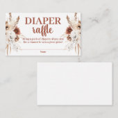 Carte Boho Terracotta Diaper Raffin Enclôture (Devant / Derrière)