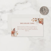 Carte Boho Terracotta Floral Enclôture (Devant/Arrière en situation)