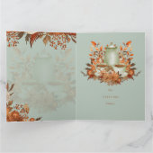 Carte Boho Terracotta Sage Fête de Thé Floral TOUT ÉVÉNE (Intérieur)