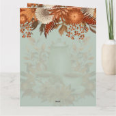 Carte Boho Terracotta Sage Fête de Thé Floral TOUT ÉVÉNE (Dos)