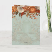 Carte Boho Terracotta Sage Fête de Thé Floral TOUT ÉVÉNE (Dos)