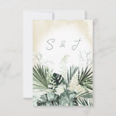 Carte Boho Tropical Beach Watercolor Détails (Dos)