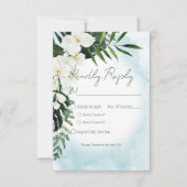 Carte Boho Tropical Water Watercolor Response Card (Devant)