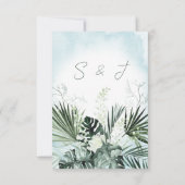 Carte Boho Tropical Water Watercolor Response Card (Dos)